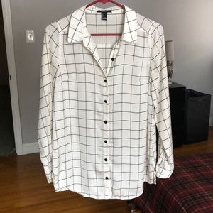 Forever 21 Button Down Long Blouse